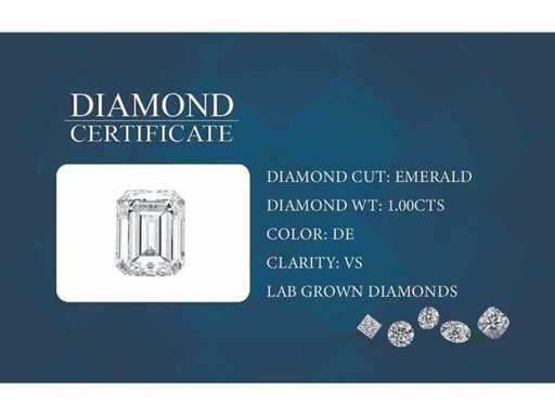 Diamant-smaragdvorm 1,0 cts DE VS