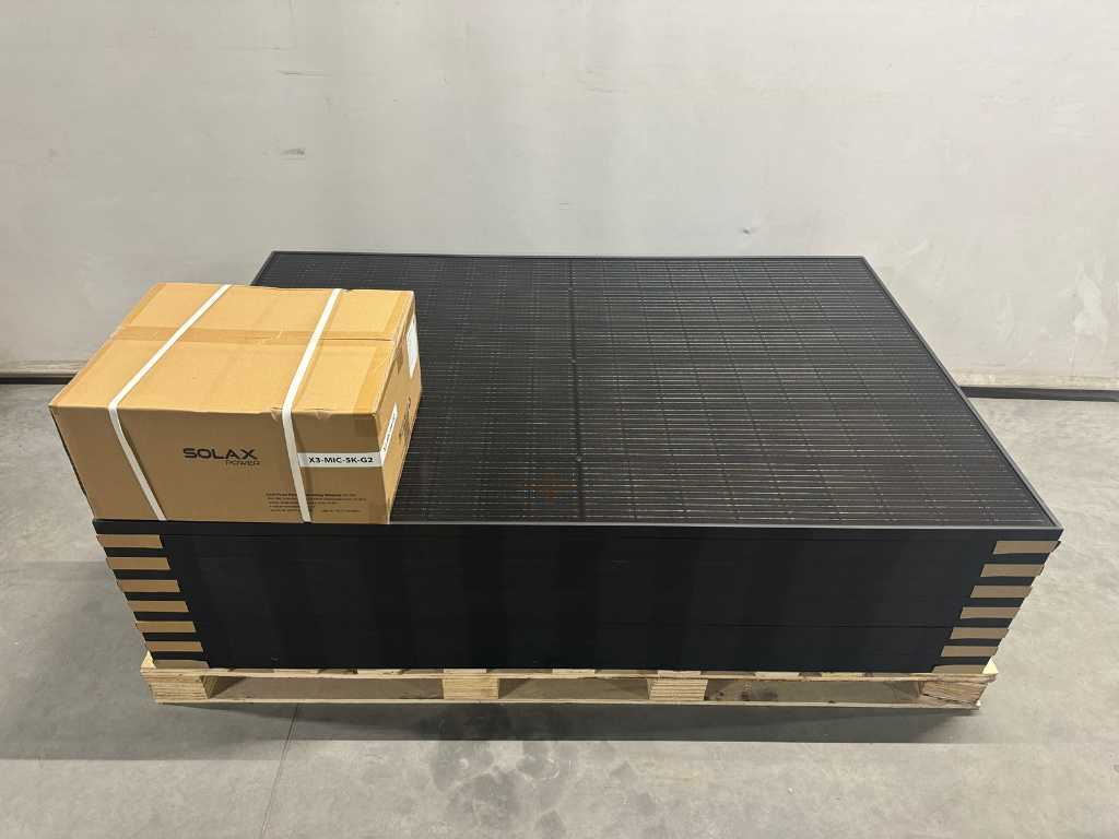 Cecep - zestaw 14 paneli słonecznych full black (410 wp) z inwerterem Solax 5.0 (3-fazowym)
