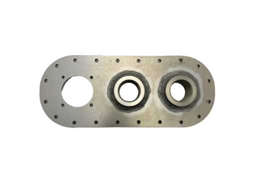 Durable Marine Black Water Tank Through-Plate with Dual 1-1/4 Inch Fittings and Corrosion-Resistant Metal