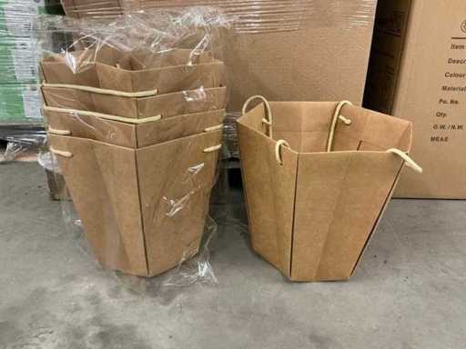 Partij Bouquet bags Kraft Star 26/26x11/11x30cm (200x)