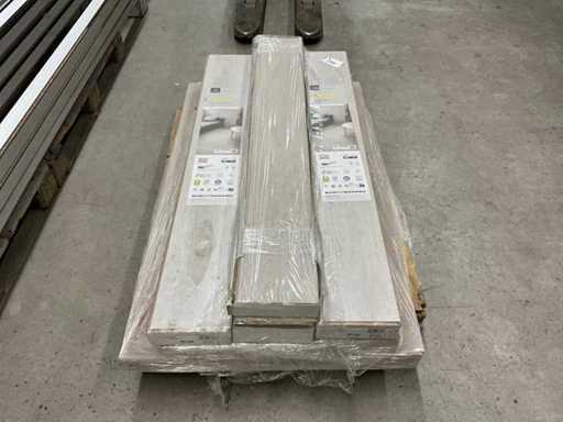 Pavimento laminato Kaindl Classic Touch 24 mq in rovere bianco rivestito