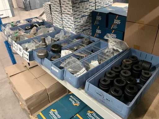 Batch of various punching units, caps