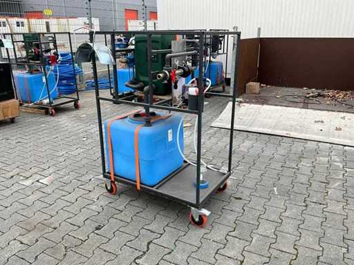 Mobiele sanitair leiding reinigingsunit