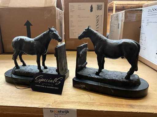 Stehende Pferde Bookend (2x)