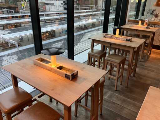 Hutten - Bartafel met marmeren opbouw en verlichting (3x)