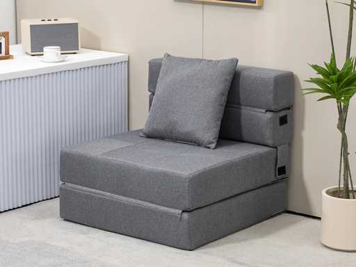 Sofa bed, fauteuil convertible 1-zitter fauteuil met 1 afneembaar kussenhoes