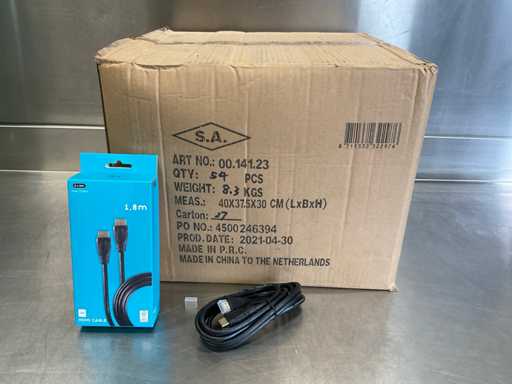 (54x) Q-Link HDMI cable Gold - 1.8 mtr