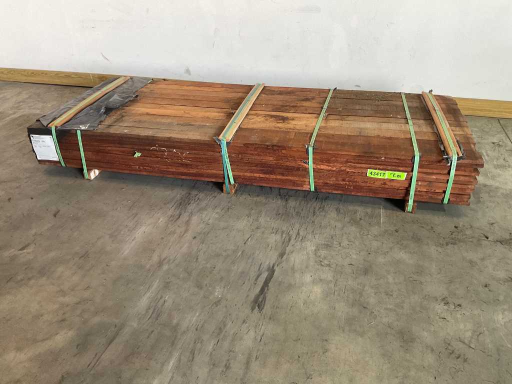 Angelim Vermelho hardwood sheeting board 250x10x2 cm (120x)