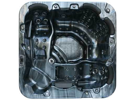 Mawialux spa extérieur 6 personnes avec bluetooth - noir