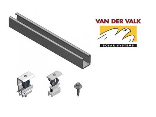 Valk Solar - Mounting set for 36 solar panels steel roof (6x6)