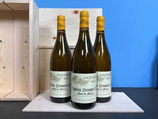 Chablis 1er Cru 'Mont de Milieu' Alain Gautheron Chardonnay Vino bianco 2023 (3 volte)