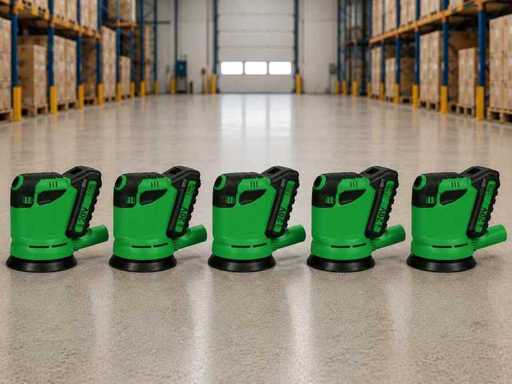 Battery Random Orbital Sander – 900W – Ø125mm – Wireless – With Dust Collection Box & Sandpaper 5 pieces (5x)