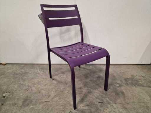 6 x Garden Prestige - Alu Stapelstoel Nice Aubergine - Full Alu Aubergine
