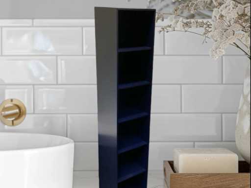 Armoire à colonnes 35x33x175 cm bleu foncé