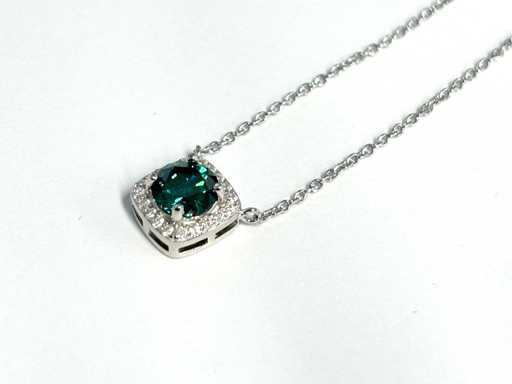 Ketting met groene briljant