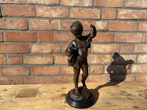 Sculptuur kind brons