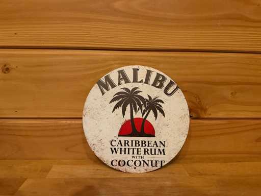 Metal advertising sign round 20cm