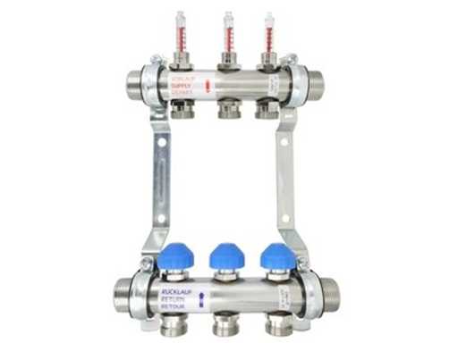 OEG SilverTec 1" Distributeur en acier inoxydable à 3 groupes