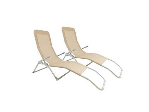 MaxxGarden 20845 Canapé - chaise longue pliante 2 pièces - textilene - taupe