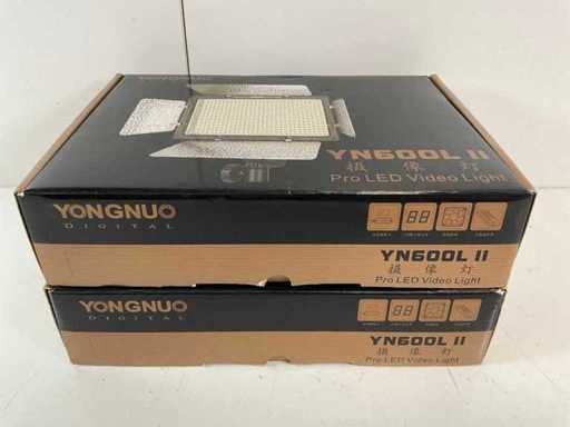 Yongnuo (YN600LII) 5600K Color Temperature Pro LED LED Luci Video (2x)