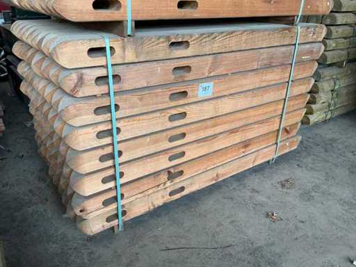 Square Zachthouten paal (72x)