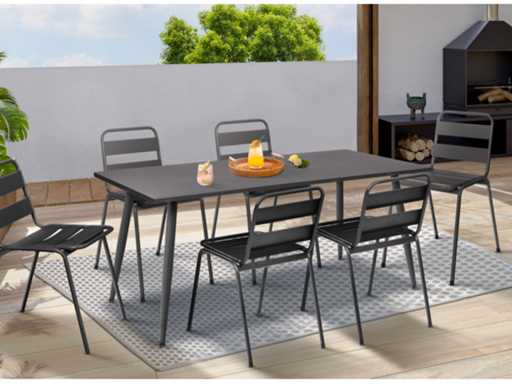 Stalen tuintafel - 180cm 