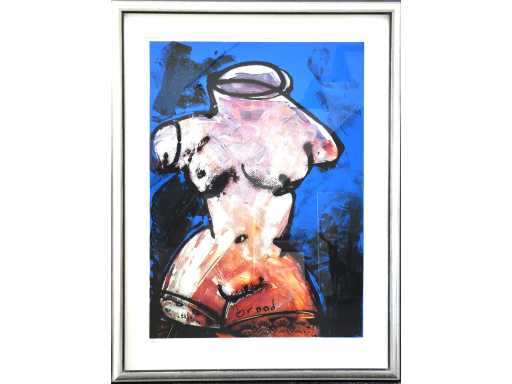 Herman Brood - Corpus - zeefdruk - ingelijst - 125x96 cm
