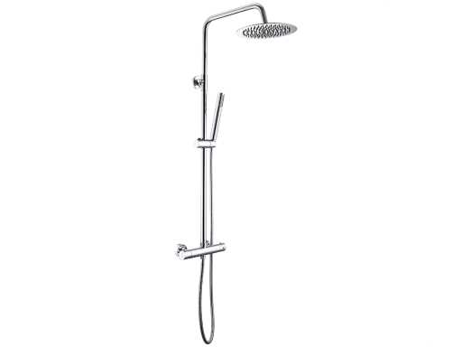Chrome - Rain shower set with thermostat