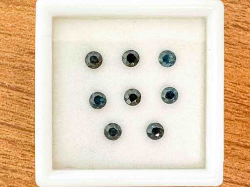 Safir natural rotund de 2,34 carate