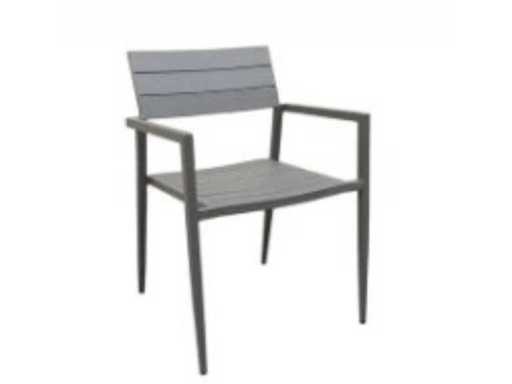 Stainless steel garden chairs(6x)