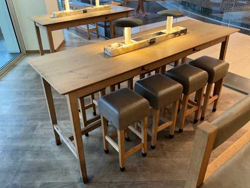 Cabins - Bar table with marble construction & lighting