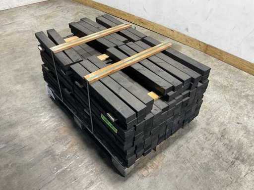 Douglas rule planed black 64x7x4.5 cm (200x)