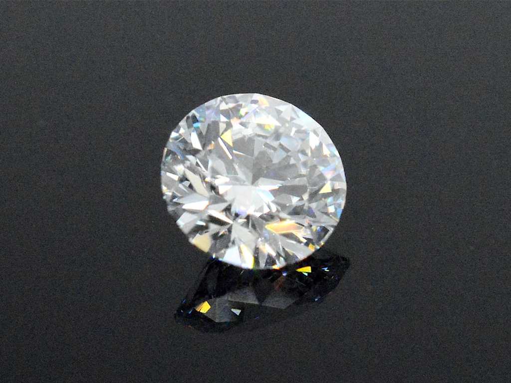 Diamant - 3.02 karaat briljant diamant (gecertificeerd)