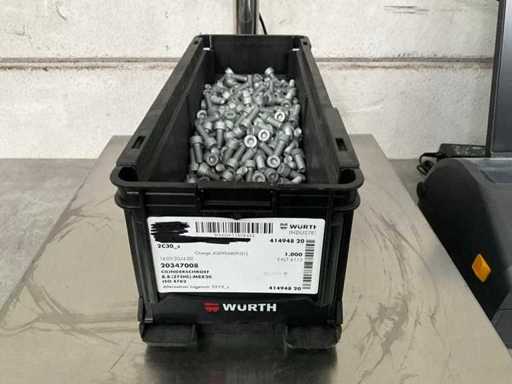 Würth 10.51 kg Cilinderschroef M8 x 20 in stapelbare bak