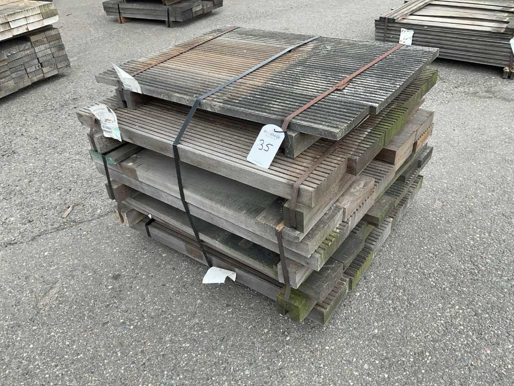 Package deck parts various Hardwood ( Okan) (4x)