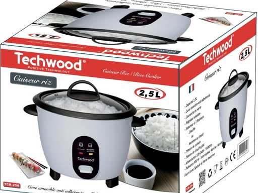 Techwood TCR-256 Cuiseur Riz Multifonctions 2,5 L (x2)