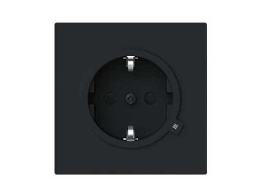 Busch-Jaeger - 20 EUCBL-45M - Presa con terra, VAB, spia LED indicatrice, nero opaco (8x)