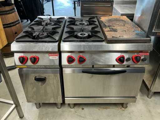 Angelopo 0A0FA1 + 1A1FA2G Gas grill and baking plate