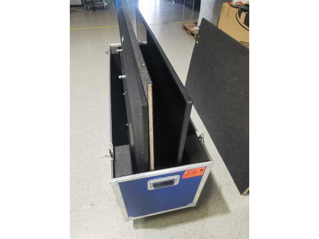 JTC - 65-4K - 2x 65" monitoren in flightcase