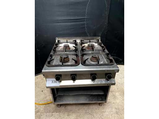 Gasfornuis op open onderkast