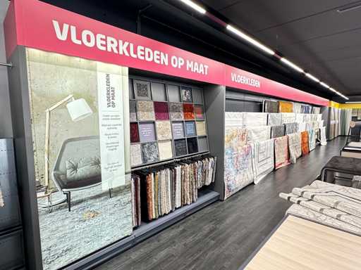 Presentatiewand 15 meter "Vloerkleden"