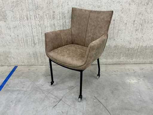 Sedia da pranzo con ruote (2x)