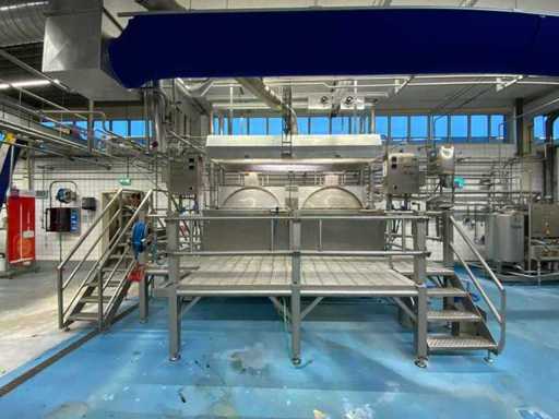Double-Process-Kochkessel 750 ltr mit Landeplatz