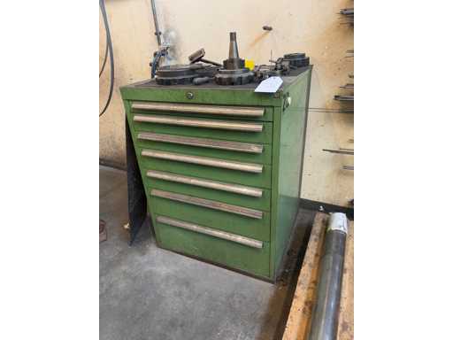   Workshop drawer cabinet with contents