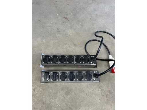 Eurolite - SB-65/19 - 19" 16Ampere Power distributor Racking Equipment (2x)
