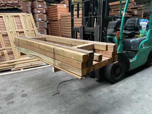 Poteau d’épicéa imprégné - 210x8,8x8,8 cm (18x)