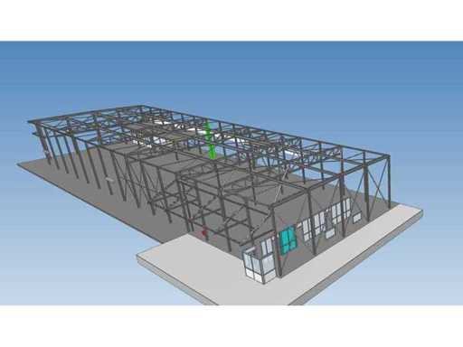 Hallen staalconstructie 1080m2