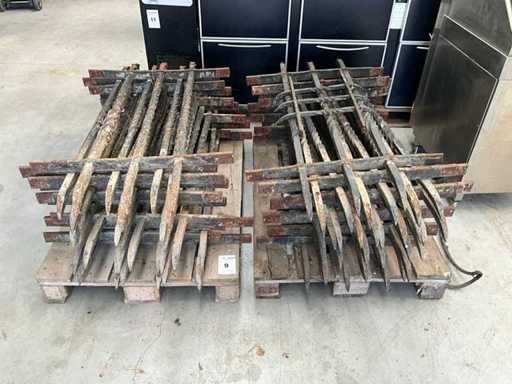 Barreaux de fenêtre en fer forgé (22x)