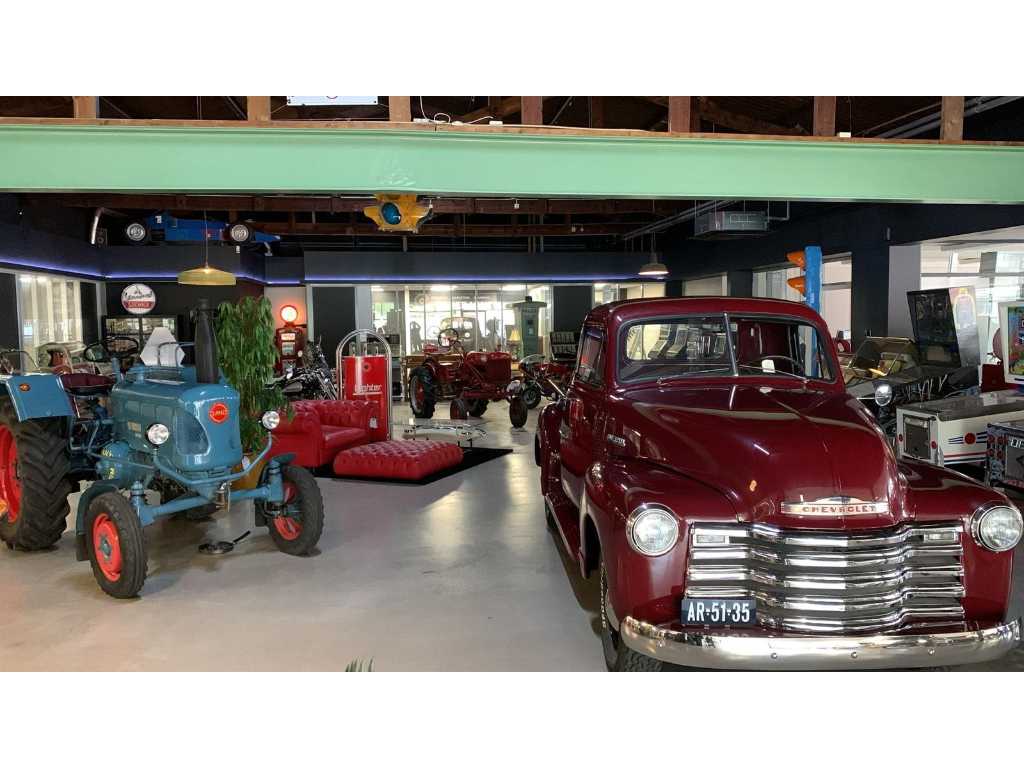 Classic car cars, motorcycles, antique pumps, garage items and jukeboxes