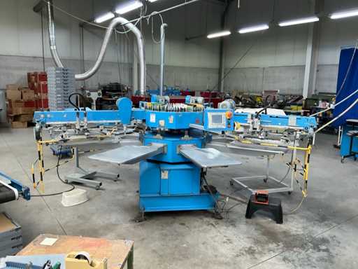 2007 Walz Easy 4/8 Semi-automatische Carrouselzeefdrukpersmachine